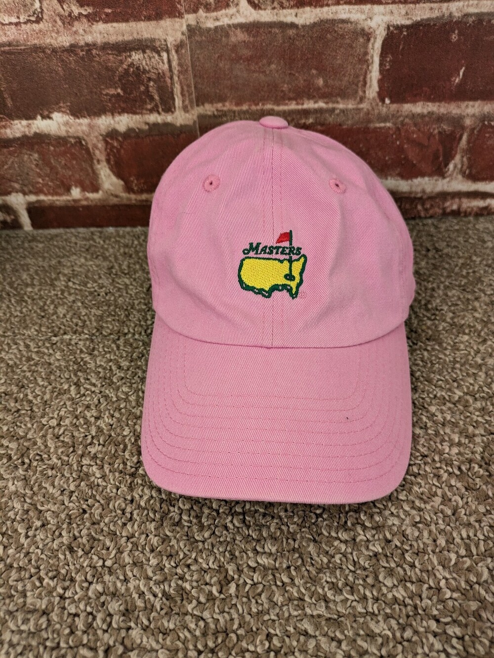 Magnolia Lane Masters Golf Hat Pink Augusta National Adjustable Strapback OS